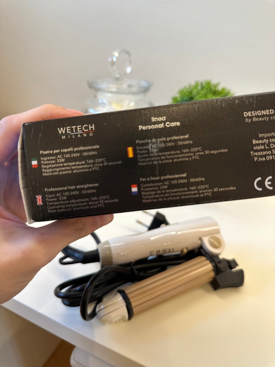 WETECH Professional Care – Piastra compatta per capelli