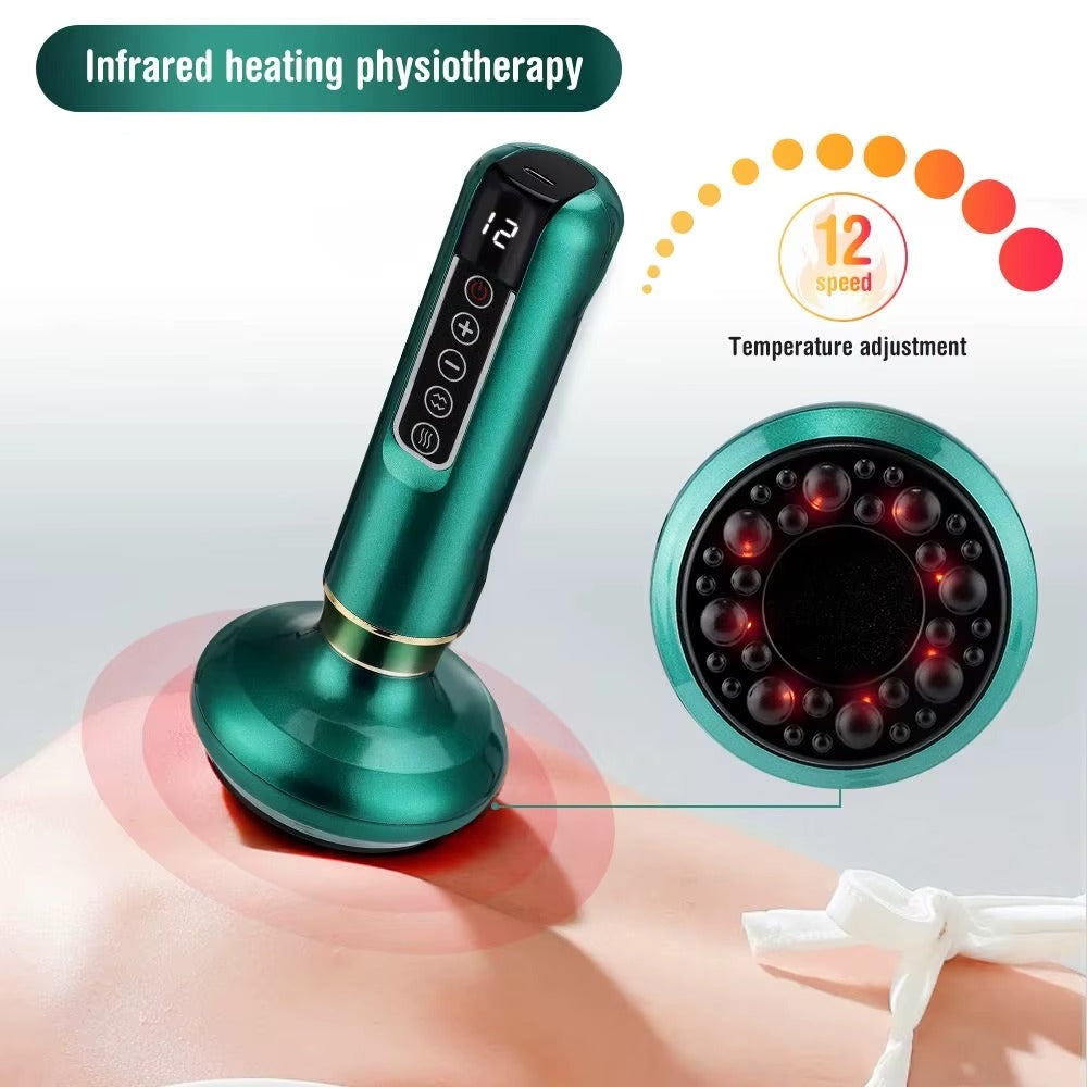 Massaggiatore Elettrico Anti Cellulite™ — Coppettazione & Infrarossi